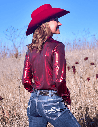 Cowgirl Tuff Ruby Ridge Metallic Pullover Button Up – Apparel from Bronco Western Supply Co.