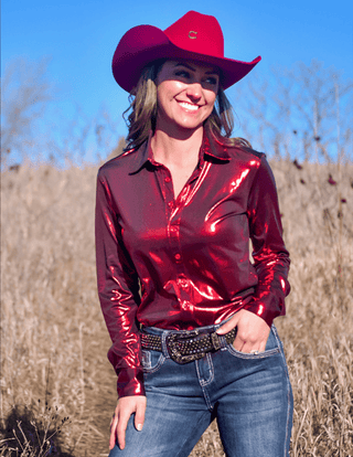 Cowgirl Tuff Ruby Ridge Metallic Pullover Button Up – Apparel from Bronco Western Supply Co.