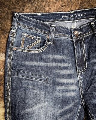 Cowgirl Tuff Rusty Barbed Wire Bootcut Jeans – Apparel from Bronco Western Supply Co.