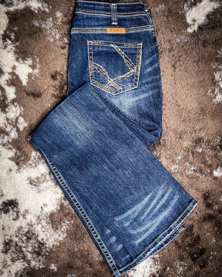 Cowgirl Tuff Rusty Barbed Wire Bootcut Jeans – Apparel from Bronco Western Supply Co.