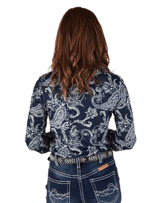 Cowgirl Tuff Sapphire Prairie Winds Paisley Pullover Button Up – Apparel from Bronco Western Supply Co.