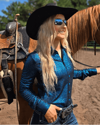 Cowgirl Tuff Teal Rodeo Royalty Pullover Button Up – Apparel from Bronco Western Supply Co.