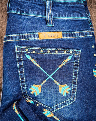 Cowgirl Tuff Turquoise Arrows Bootcut Jeans - Apparel - Cowgirl Tuff Company - Bronco Western Supply Co.