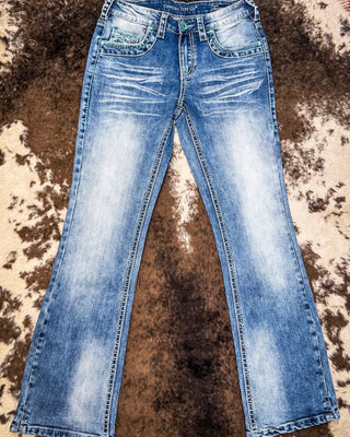 Cowgirl Tuff Turquoise DFMI Bootcut Jeans - Apparel - Cowgirl Tuff Company - Bronco Western Supply Co.
