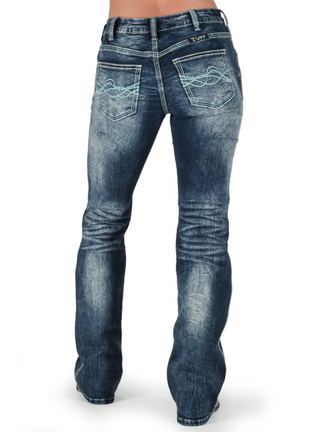 Cowgirl Tuff Turquoise Hurricane Bootcut Jeans – Apparel from Bronco Western Supply Co.