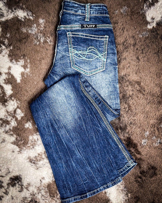Cowgirl Tuff Turquoise Hurricane Bootcut Jeans – Apparel from Bronco Western Supply Co.