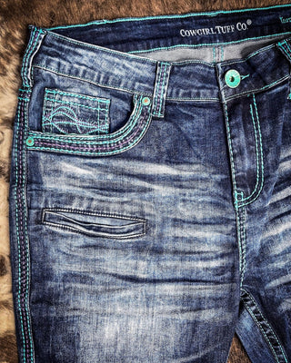 Cowgirl Tuff Turquoise Hurricane Trouser Jeans – Apparel from Bronco Western Supply Co.