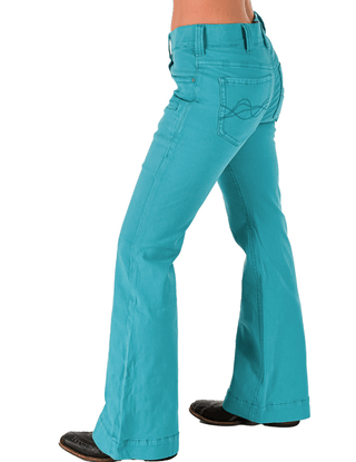 Cowgirl Tuff Turquoise Pull - On Trouser Jeans - Apparel - Cowgirl Tuff Company - Bronco Western Supply Co.