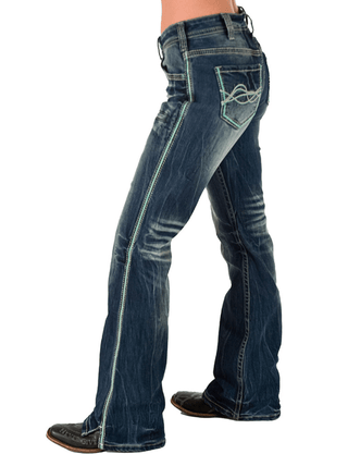 Cowgirl Tuff Twisted Turquoise Bootcut Jeans – Apparel from Bronco Western Supply Co.