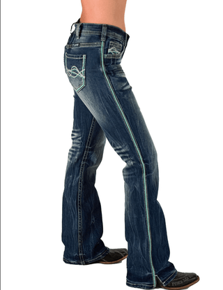 Cowgirl Tuff Twisted Turquoise Bootcut Jeans – Apparel from Bronco Western Supply Co.
