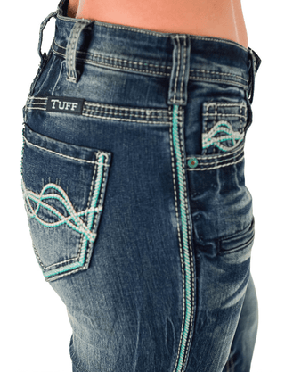 Cowgirl Tuff Twisted Turquoise Bootcut Jeans – Apparel from Bronco Western Supply Co.
