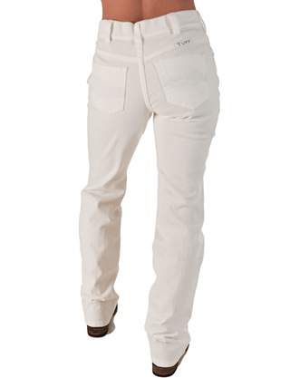 Cowgirl Tuff White Pull - On Bootcut Jeans – Apparel from Bronco Western Supply Co.