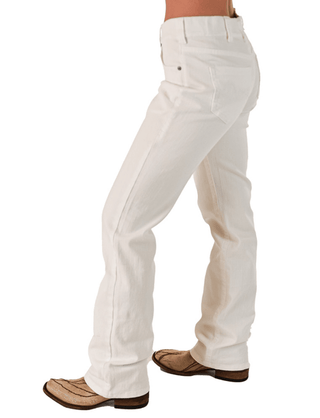 Cowgirl Tuff White Pull - On Bootcut Jeans – Apparel from Bronco Western Supply Co.