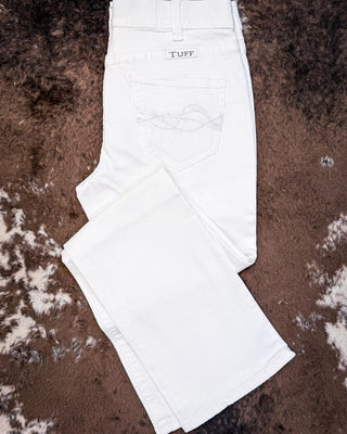 Cowgirl Tuff White Pull - On Bootcut Jeans – Apparel from Bronco Western Supply Co.