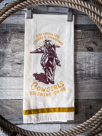 Cowgirls Shine On - Kitchen Towel - Gift Items - Primitives by Kathy - Bronco Western Supply Co.