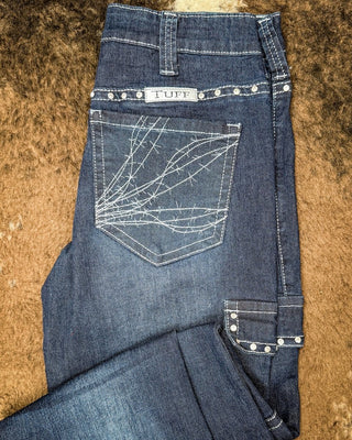 Crystal Rocks Natural Waist Trouser Jeans by Cowgirl Tuff – Apparel from Bronco Western Supply Co.