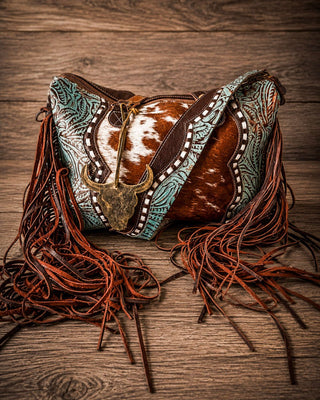 Dangle Wangle Hair-On Tooled Leather Bag by Myra Bag – Purses & Wallets from Bronco Western Supply Co.