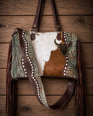 Dangle Wangle Hair-On Tooled Leather Bag by Myra Bag – Purses & Wallets from Bronco Western Supply Co.