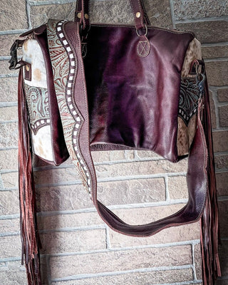 Dangle Wangle Hair-On Tooled Leather Bag by Myra Bag – Purses & Wallets from Bronco Western Supply Co.