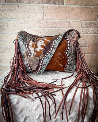 Dangle Wangle Hair-On Tooled Leather Bag by Myra Bag – Purses & Wallets from Bronco Western Supply Co.