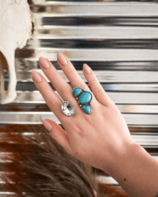 Darcy Dual Stone Cuff Ring – Jewelry from Bronco Western Supply Co.