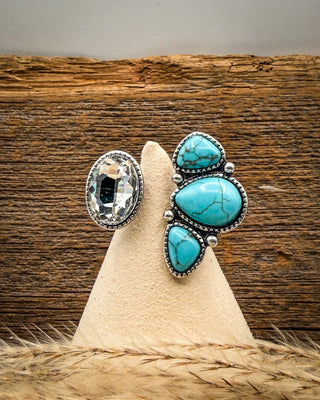 Darcy Dual Stone Cuff Ring – Jewelry from Bronco Western Supply Co.