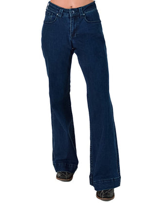 Dark Wide Leg Trouser Jeans by Cowgirl Tuff – Apparel from Bronco Western Supply Co.