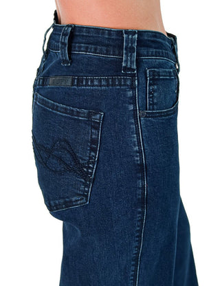 Dark Wide Leg Trouser Jeans by Cowgirl Tuff – Apparel from Bronco Western Supply Co.