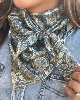 Dusty Denim Paisley Wild Rag