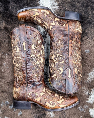 Desert Blossom Corral Boots – Women's Boots from Bronco Western Supply Co.
