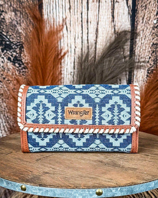 Desert Dawn Aztec Wristlet in Jean by Wrangler – Purses & Wallets from Bronco Western Supply Co.