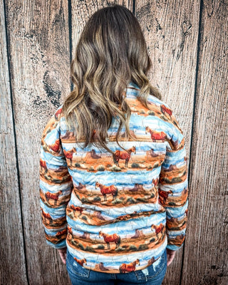 Desert Herd Quilted Jacket by Lucky and Blessed – Apparel from Bronco Western Supply Co.