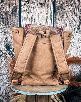 Desert Range Tooled Hairon Backpack in Brown by Trinity Ranch – Purses & Wallets from Bronco Western Supply Co.