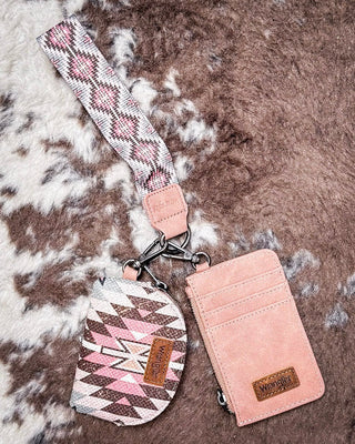 Desert Sky Aztec Wristlet Wallet Set in Dark Pink by Wrangler – Purses & Wallets from Bronco Western Supply Co.