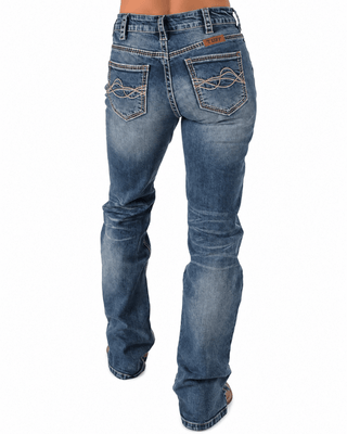 DFMI Faded Bootcut Jeans in Medium Wash by Cowgirl Tuff – Apparel from Bronco Western Supply Co.