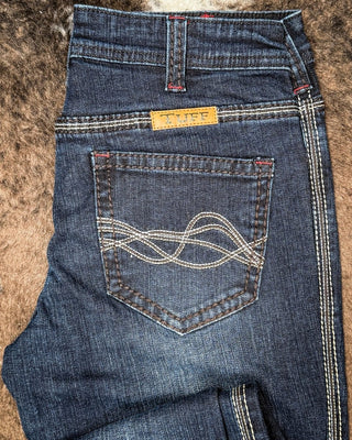 DFMI Indigo Mid - Rise Bootcut Jeans by Cowgirl Tuff – Apparel from Bronco Western Supply Co.