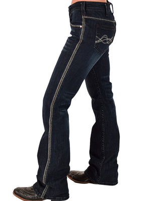 DFMI Indigo Mid - Rise Bootcut Jeans by Cowgirl Tuff – Apparel from Bronco Western Supply Co.