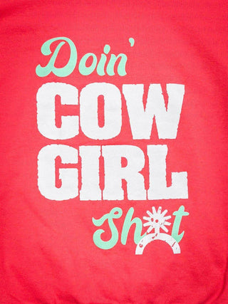 Doin' Cowgirl Sh*t Hoodie - Coral – Apparel from Bronco Western Supply Co.