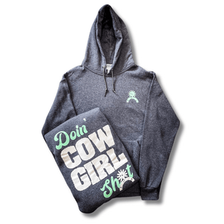 Doin' Cowgirl Sh*t Hoodie - Gray – Apparel from Bronco Western Supply Co.