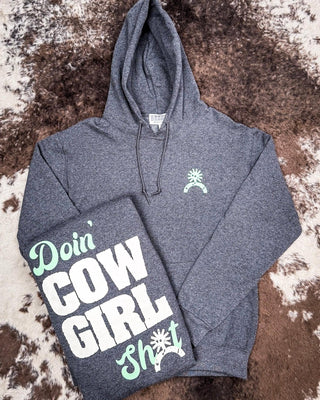 Doin' Cowgirl Sh*t Hoodie - Gray – Apparel from Bronco Western Supply Co.