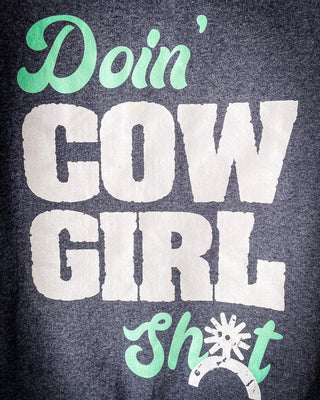 Doin' Cowgirl Sh*t Hoodie - Gray – Apparel from Bronco Western Supply Co.
