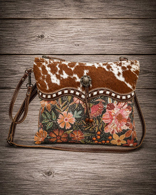 Dusa Floral Hair-On Crossbody Bag by Myra Bag – Purses & Wallets from Bronco Western Supply Co.