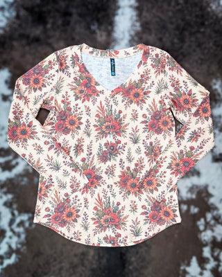 Dust & Daisies Long Sleeve Top by Sterling Kreek – Apparel from Bronco Western Supply Co.