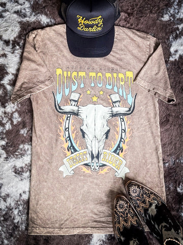 Dust to Dirt Graphic Tee - Mocha - Apparel - Bronco Western Supply Co. - Bronco Western Supply Co.