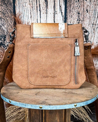 Dusty Trail Tooled Hairon Crossbody Bag in Brown by Trinity Ranch – Purses & Wallets from Bronco Western Supply Co.