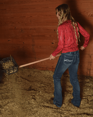 Edgy Flannel Bootcut Jeans – Apparel from Bronco Western Supply Co.
