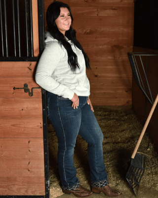 Edgy Flannel Bootcut Jeans – Apparel from Bronco Western Supply Co.