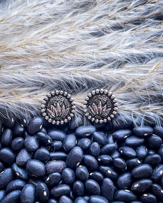 Eliza Flower Stud Earrings - Silver - Western Jewelry - Bronco Western Supply Co.
