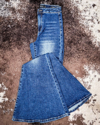 Elkhorn High Rise Flare in Dark Wash by L&B – Apparel from Bronco Western Supply Co.