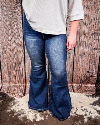 Elkhorn High Rise Flare in Dark Wash by L&B – Apparel from Bronco Western Supply Co.